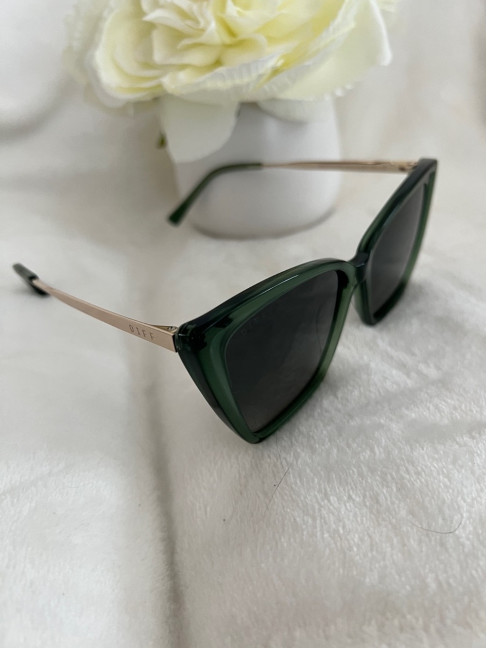 Dark Green Cat Eye Sunglasses - Women Accessories - Picture 4 of 7